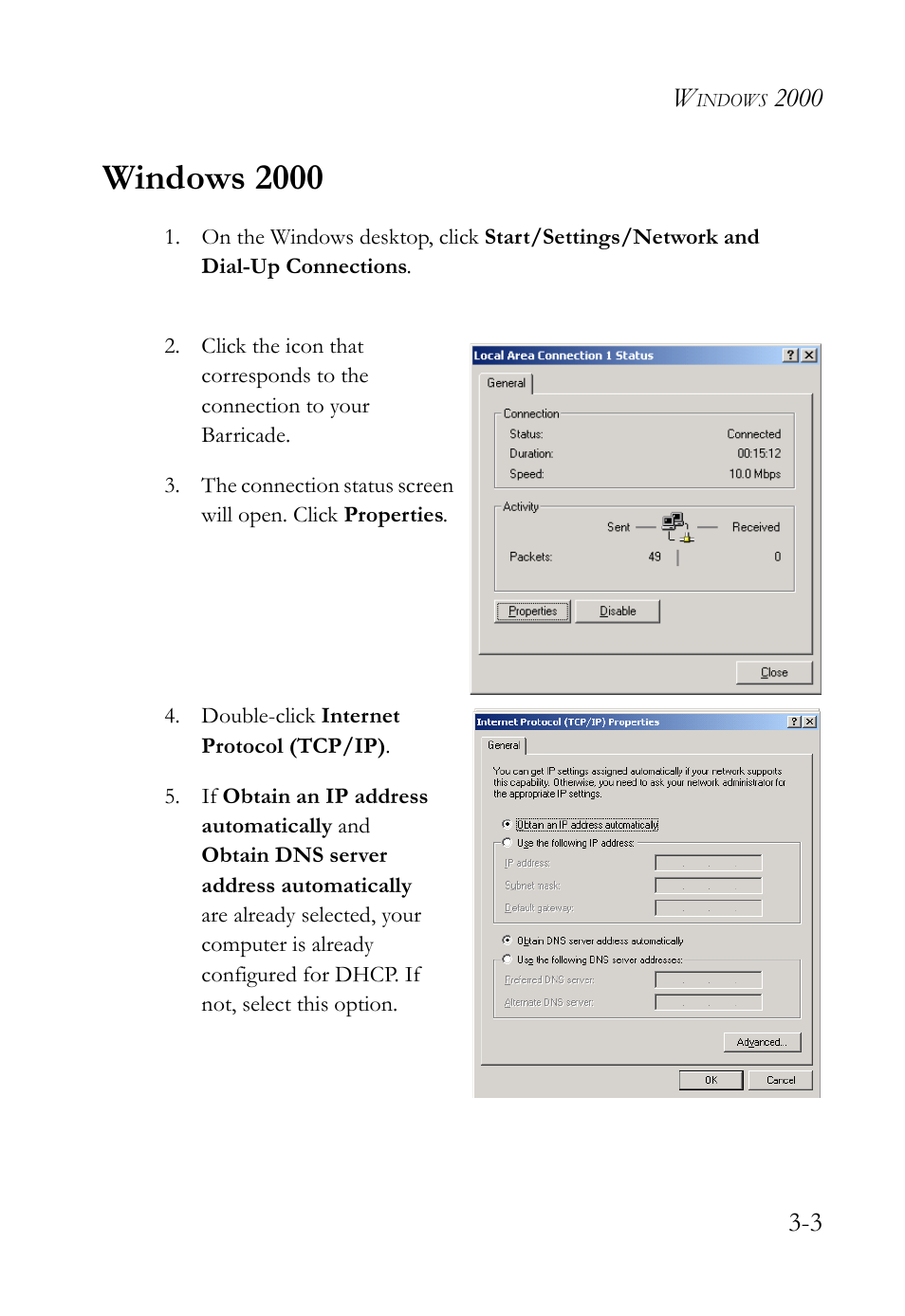 Windows 2000, Windows 2000 -3 | SMC Networks Barricade SMC7908VoWBRA2 User Manual | Page 29 / 151