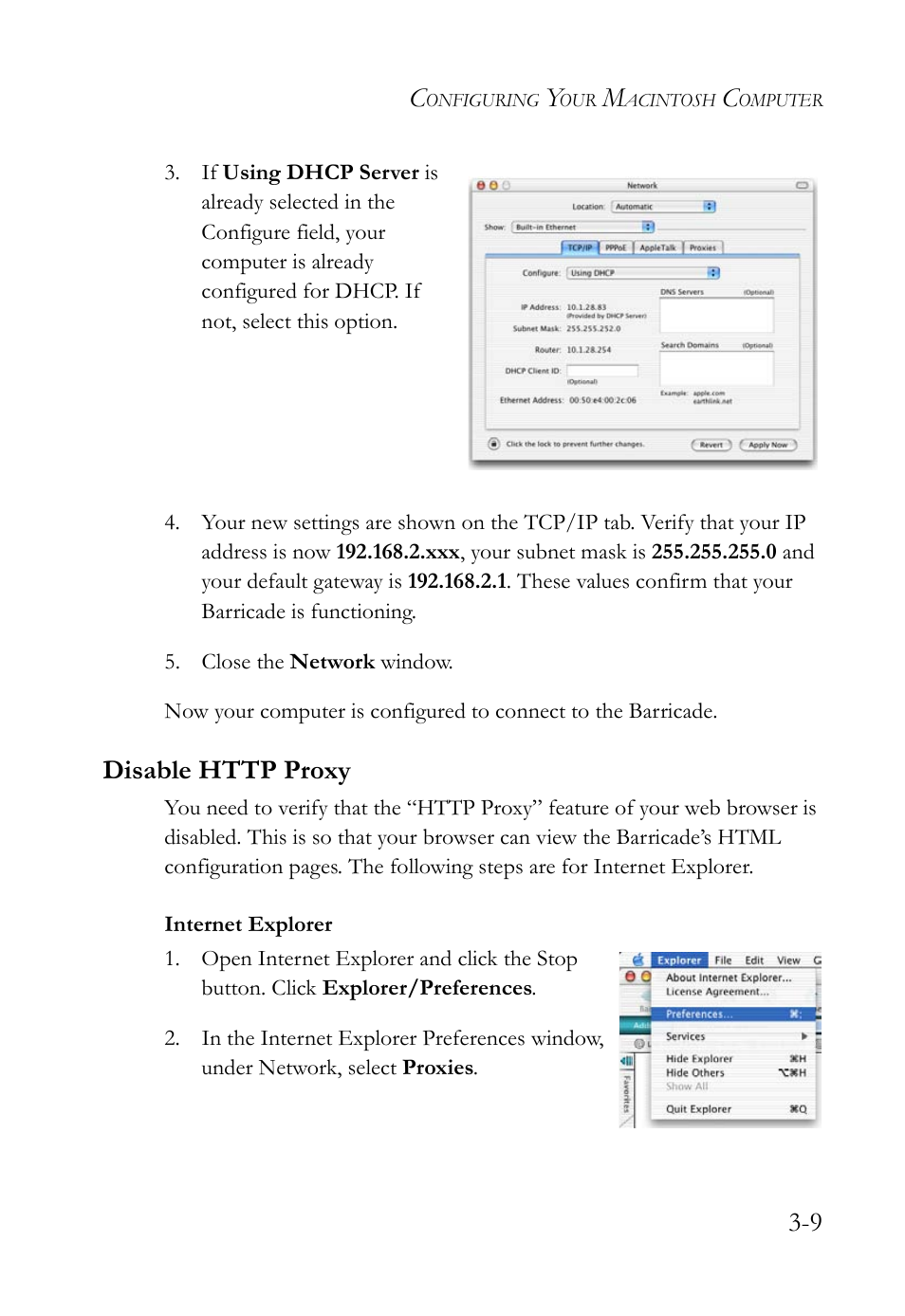 Disable http proxy, Disable http proxy -9 | SMC Networks Barricade SMC7908VoWBRA2 User Manual | Page 35 / 151