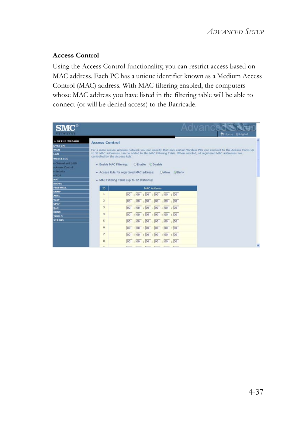 SMC Networks Barricade SMC7908VoWBRA2 User Manual | Page 73 / 151