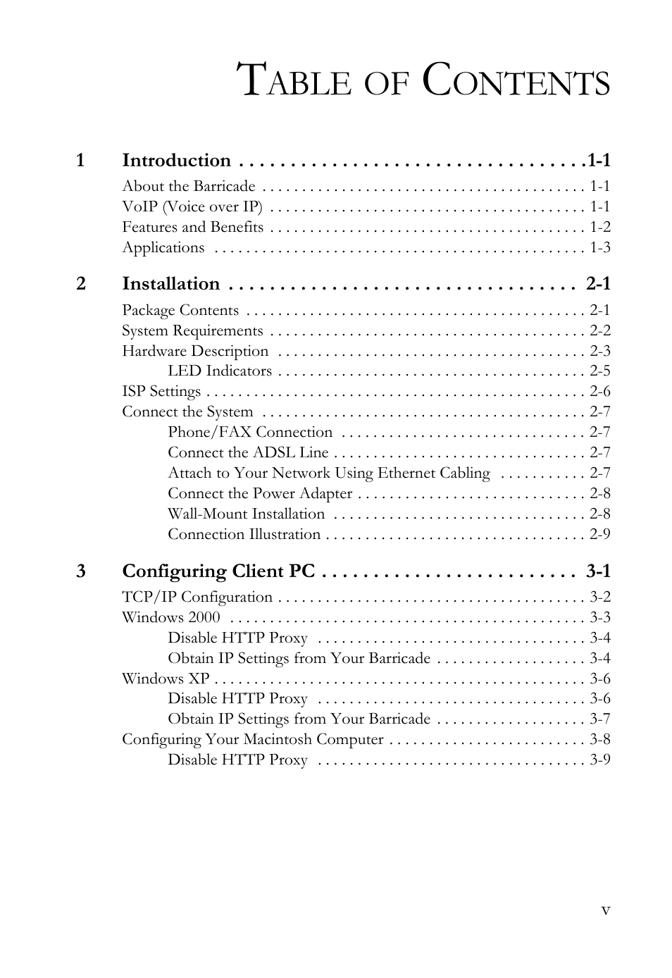 Able, Ontents | SMC Networks Barricade SMC7908VoWBRA2 User Manual | Page 9 / 151