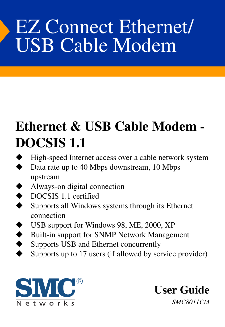 SMC Networks SMC8011CM User Manual | 36 pages