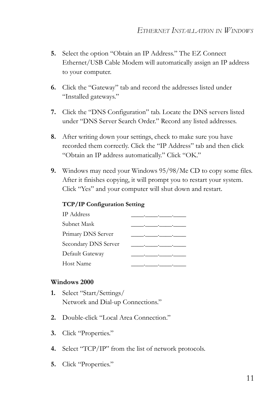 SMC Networks SMC8011CM User Manual | Page 19 / 36