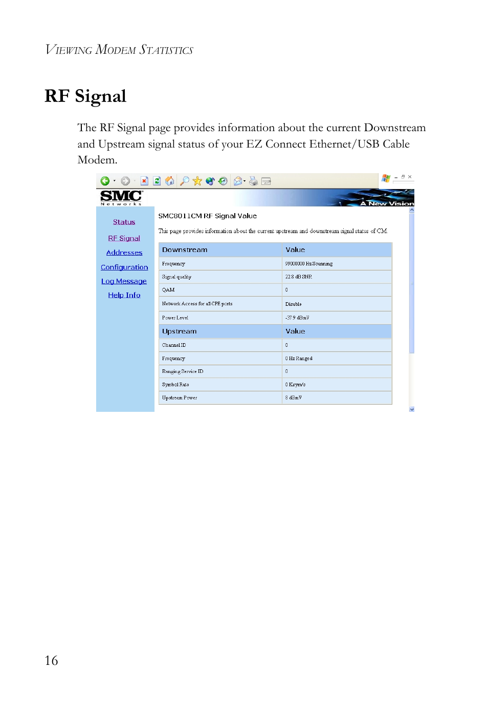 Rf signal | SMC Networks SMC8011CM User Manual | Page 24 / 36