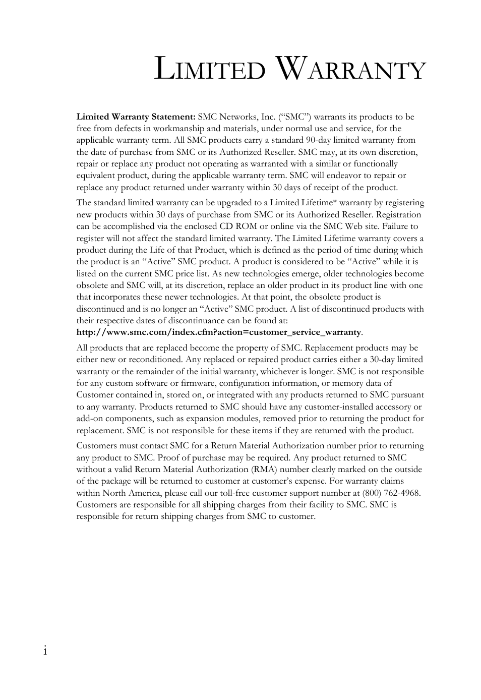 SMC Networks SMC8011CM User Manual | Page 4 / 36