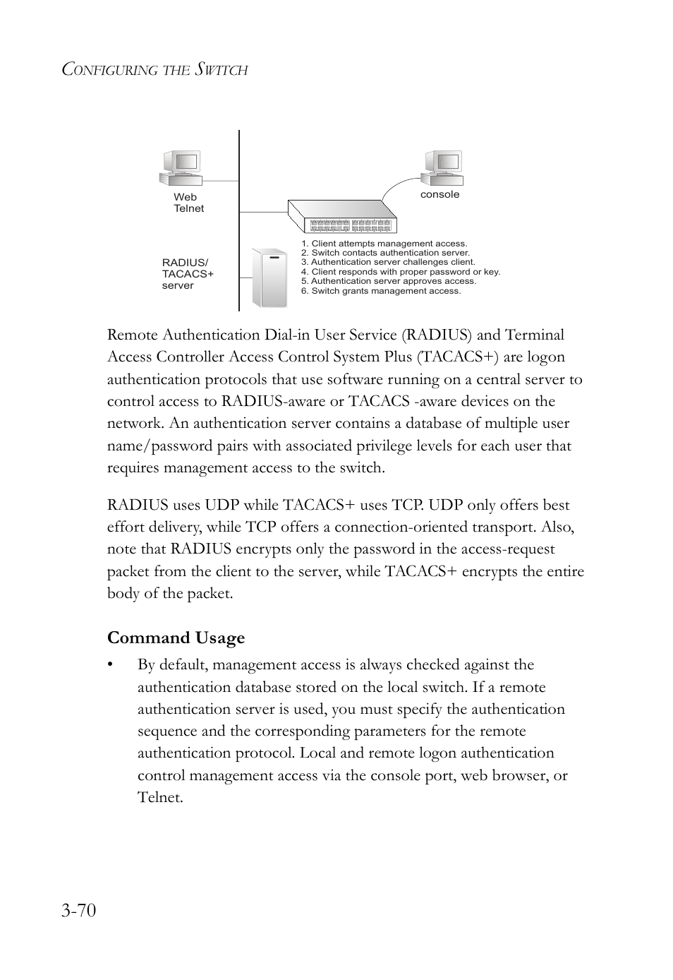 Command usage | SMC Networks SMC Tiger 10/100 SMC6128L2 User Manual | Page 124 / 606