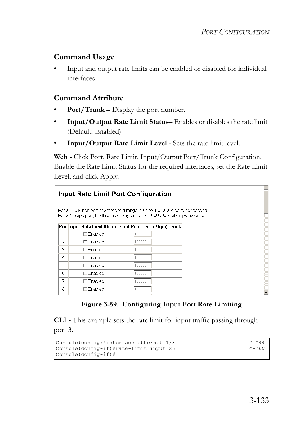 Command usage, Command attribute | SMC Networks SMC Tiger 10/100 SMC6128L2 User Manual | Page 187 / 606