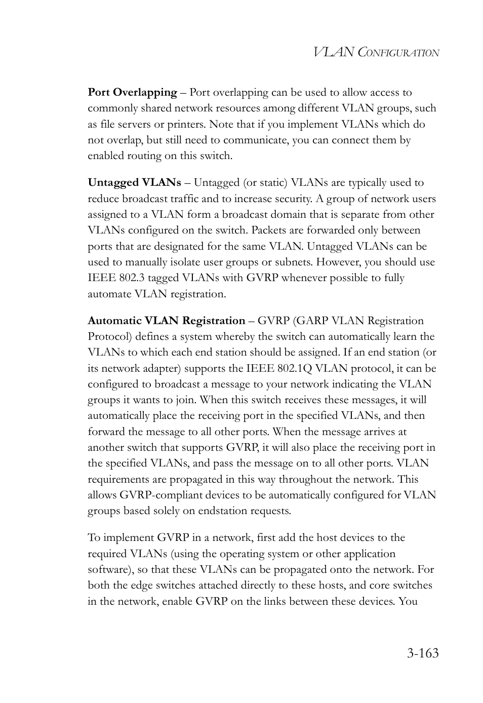 Vlan c | SMC Networks SMC Tiger 10/100 SMC6128L2 User Manual | Page 217 / 606