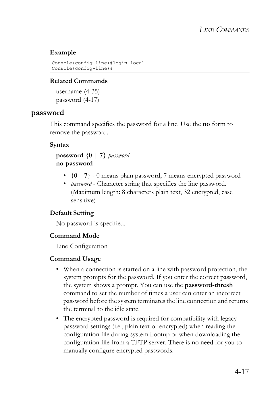 Password, Password -17 | SMC Networks SMC Tiger 10/100 SMC6128L2 User Manual | Page 317 / 606