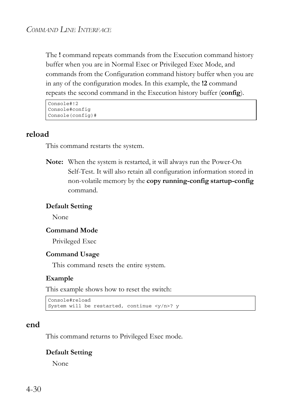 Reload, Reload -30 end -30 | SMC Networks SMC Tiger 10/100 SMC6128L2 User Manual | Page 330 / 606