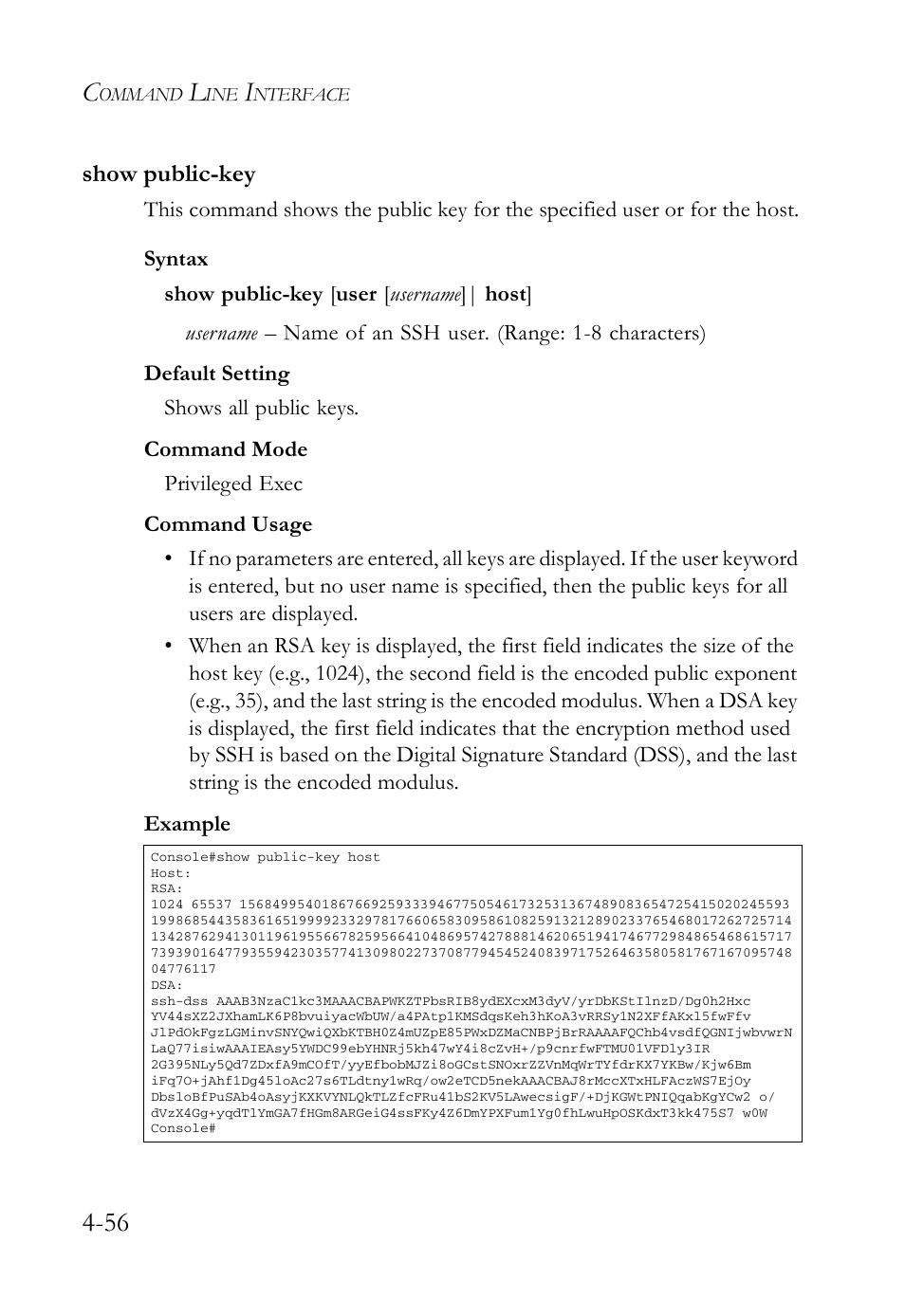 Show public-key, Show public-key -56 | SMC Networks SMC Tiger 10/100 SMC6128L2 User Manual | Page 356 / 606