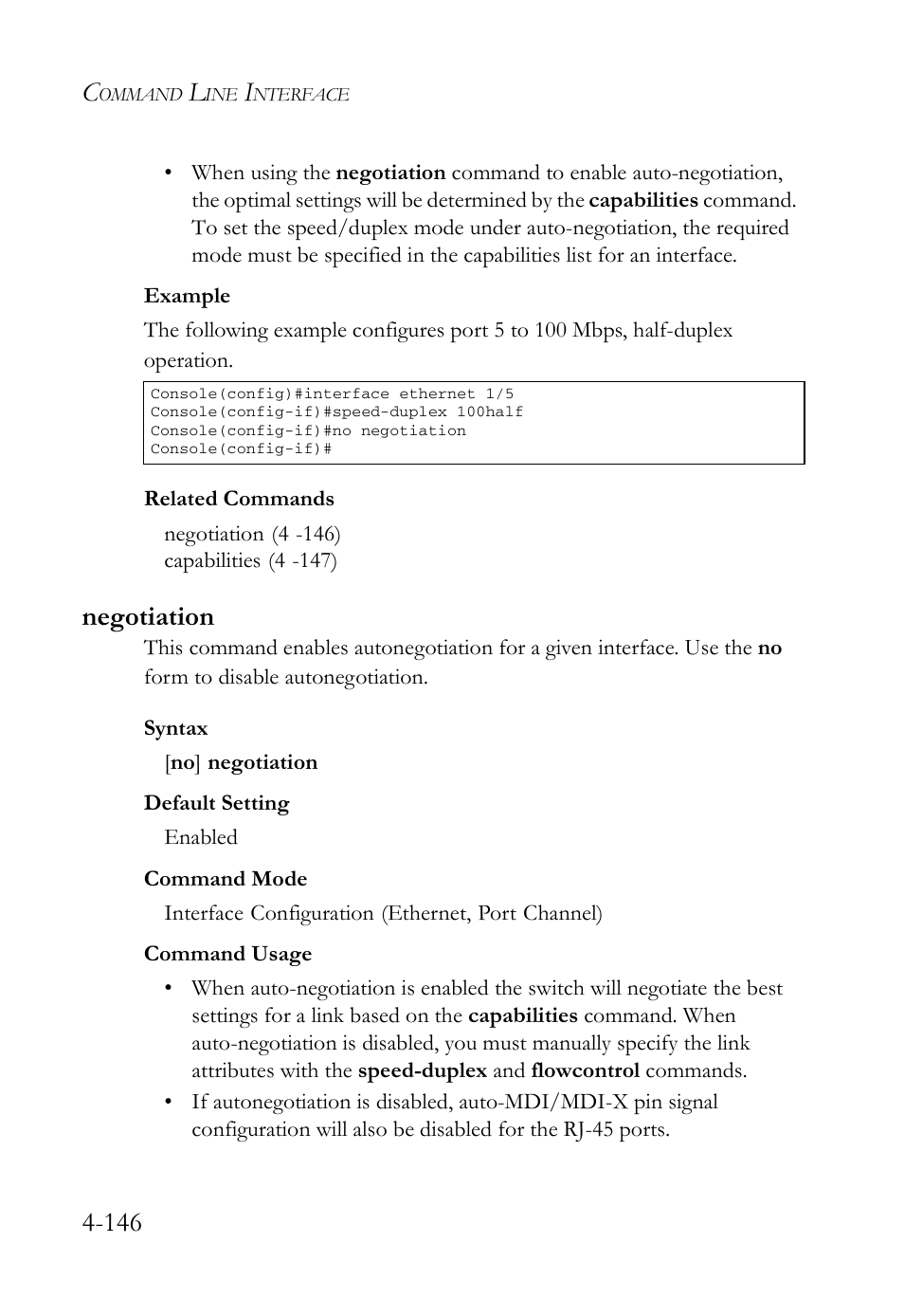 Negotiation, Negotiation -146 | SMC Networks SMC Tiger 10/100 SMC6128L2 User Manual | Page 446 / 606