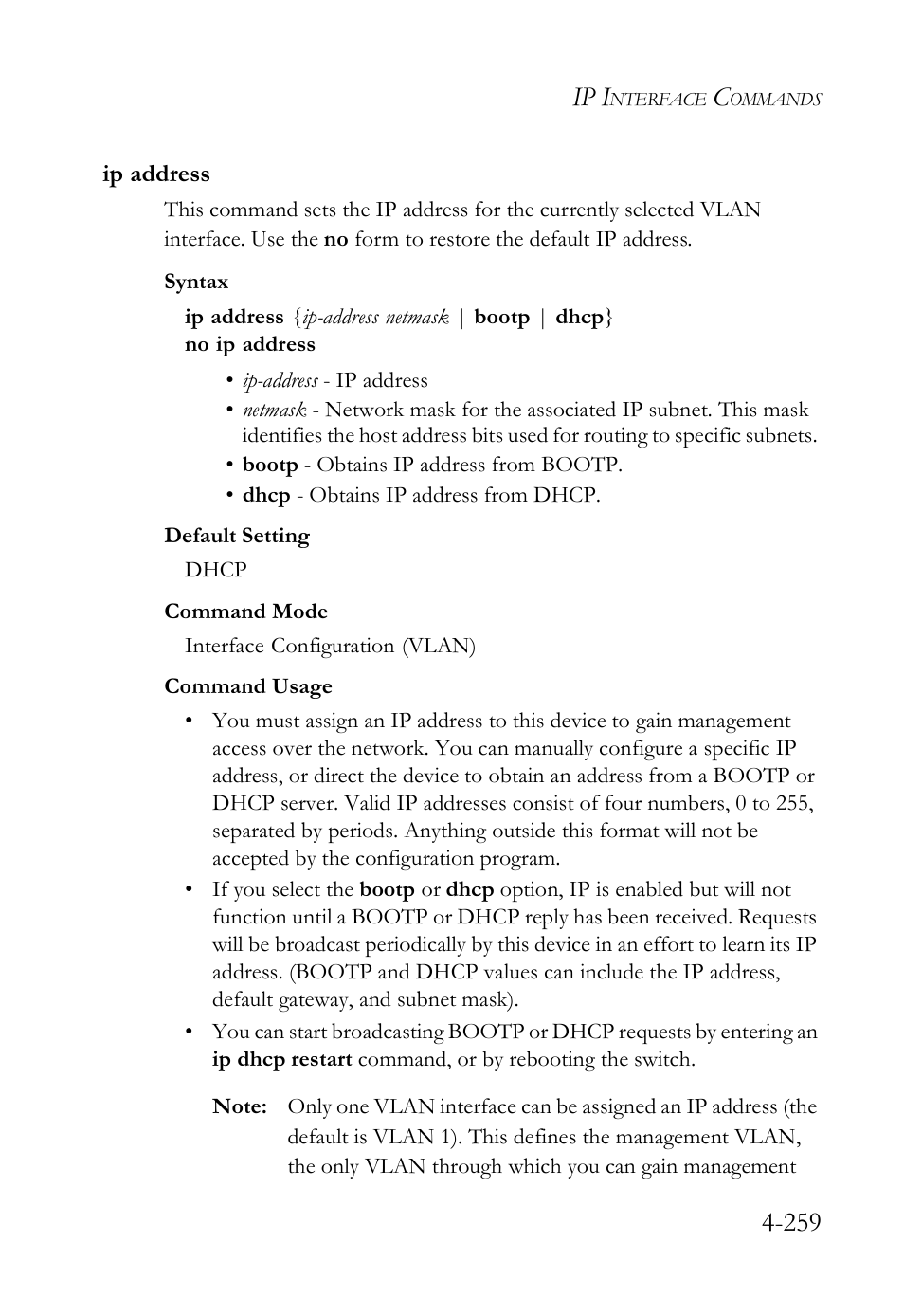 Ip address, Ip address -259, Ip i | SMC Networks SMC Tiger 10/100 SMC6128L2 User Manual | Page 559 / 606