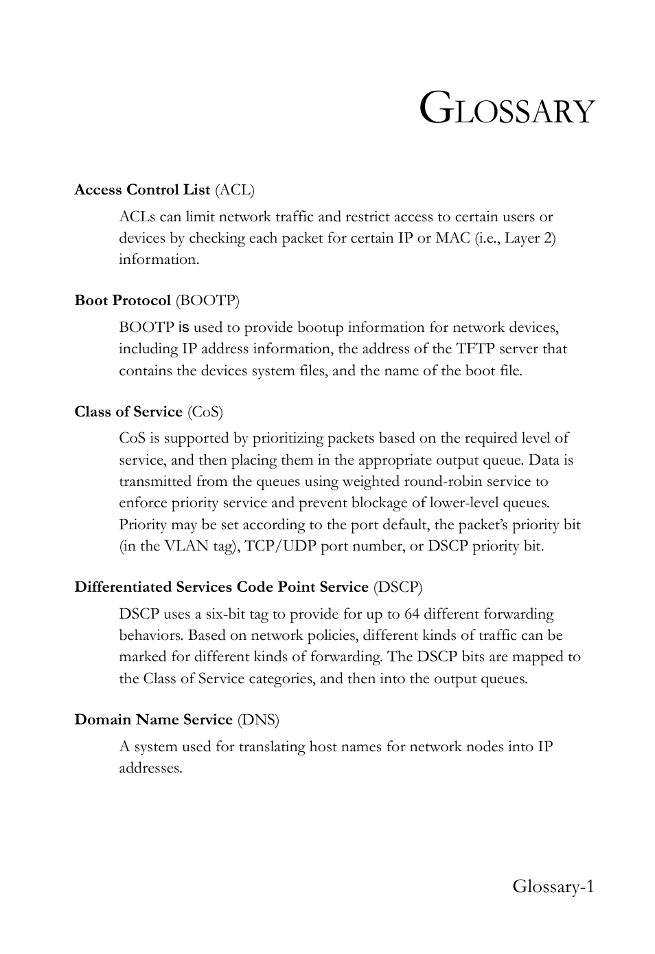 Glossary, Lossary | SMC Networks SMC Tiger 10/100 SMC6128L2 User Manual | Page 593 / 606