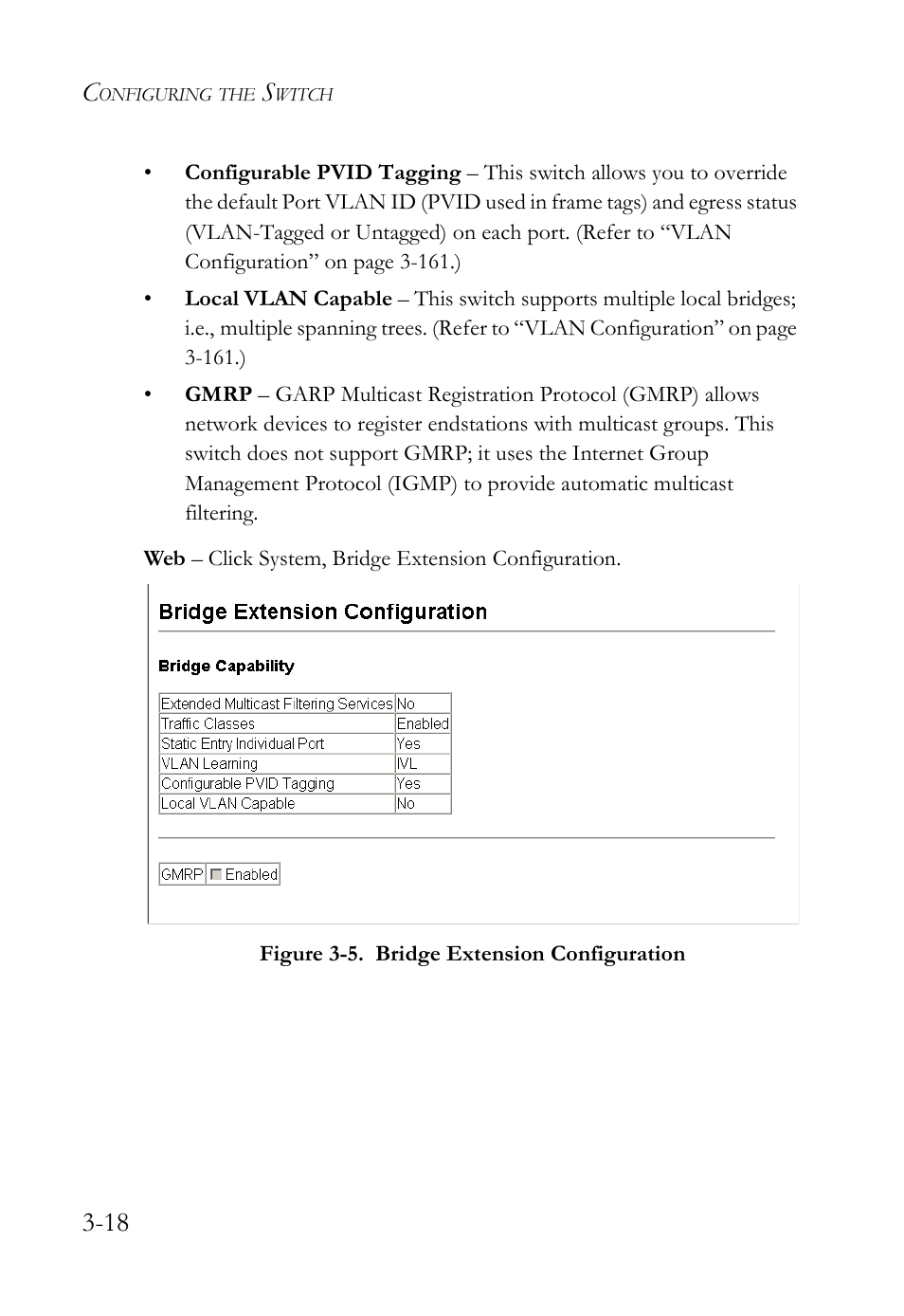 Figure 3-5, Bridge extension configuration -18 | SMC Networks SMC Tiger 10/100 SMC6128L2 User Manual | Page 72 / 606