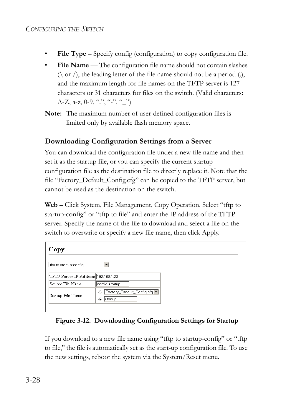 Downloading configuration settings from a server | SMC Networks SMC Tiger 10/100 SMC6128L2 User Manual | Page 82 / 606