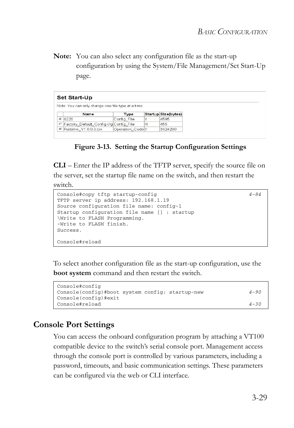 Console port settings, Console port settings -29 | SMC Networks SMC Tiger 10/100 SMC6128L2 User Manual | Page 83 / 606