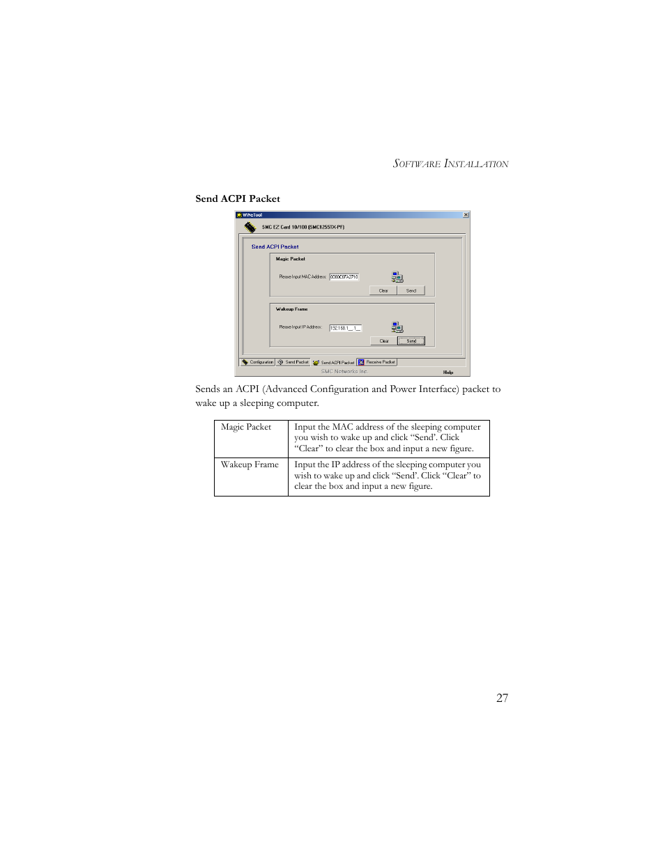 Send acpi packet | SMC Networks 10/100 Mbps User Manual | Page 37 / 54