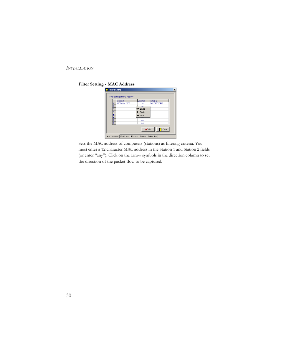 Filter setting - mac address, Ilter setting - mac address | SMC Networks 10/100 Mbps User Manual | Page 40 / 54