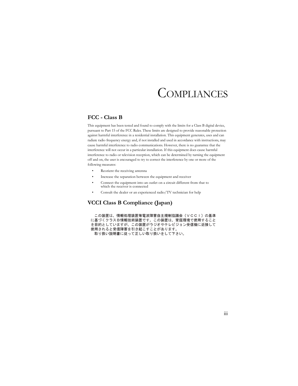 Ompliances | SMC Networks 10/100 Mbps User Manual | Page 7 / 54