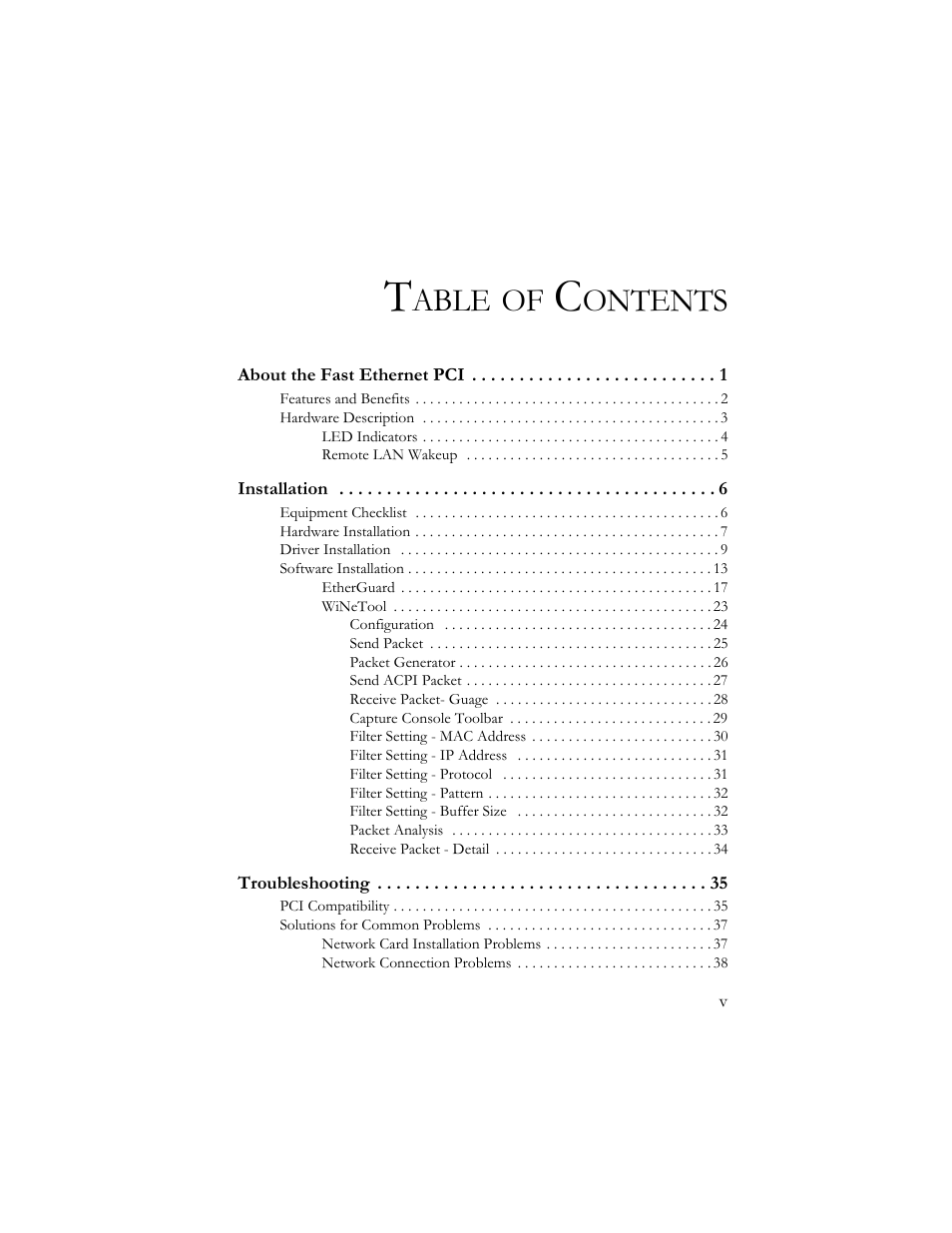 Able, Ontents | SMC Networks 10/100 Mbps User Manual | Page 9 / 54