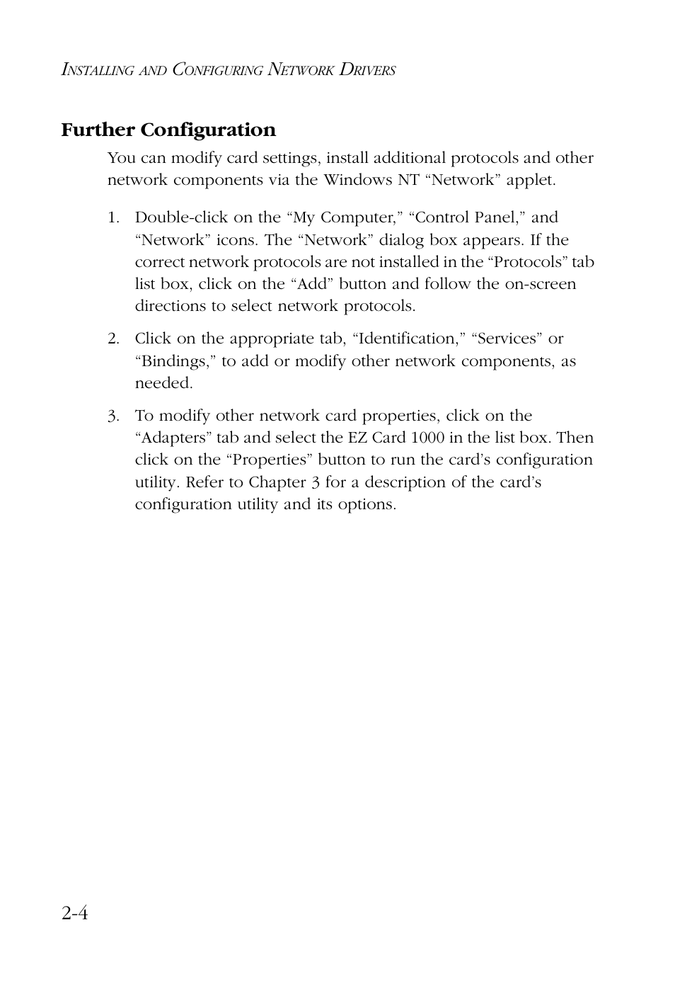 Further configuration, Further configuration -4, 4 further configuration | SMC Networks SMC9462TX User Manual | Page 24 / 62