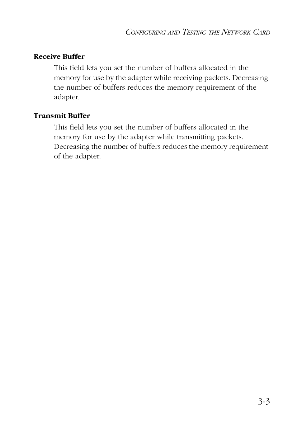 Receive buffer, Transmit buffer, Receive buffer -3 transmit buffer -3 | SMC Networks SMC9462TX User Manual | Page 39 / 62