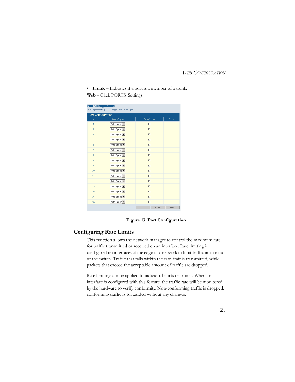 Configuring rate limits | SMC Networks SMCGS24-Smart User Manual | Page 37 / 56