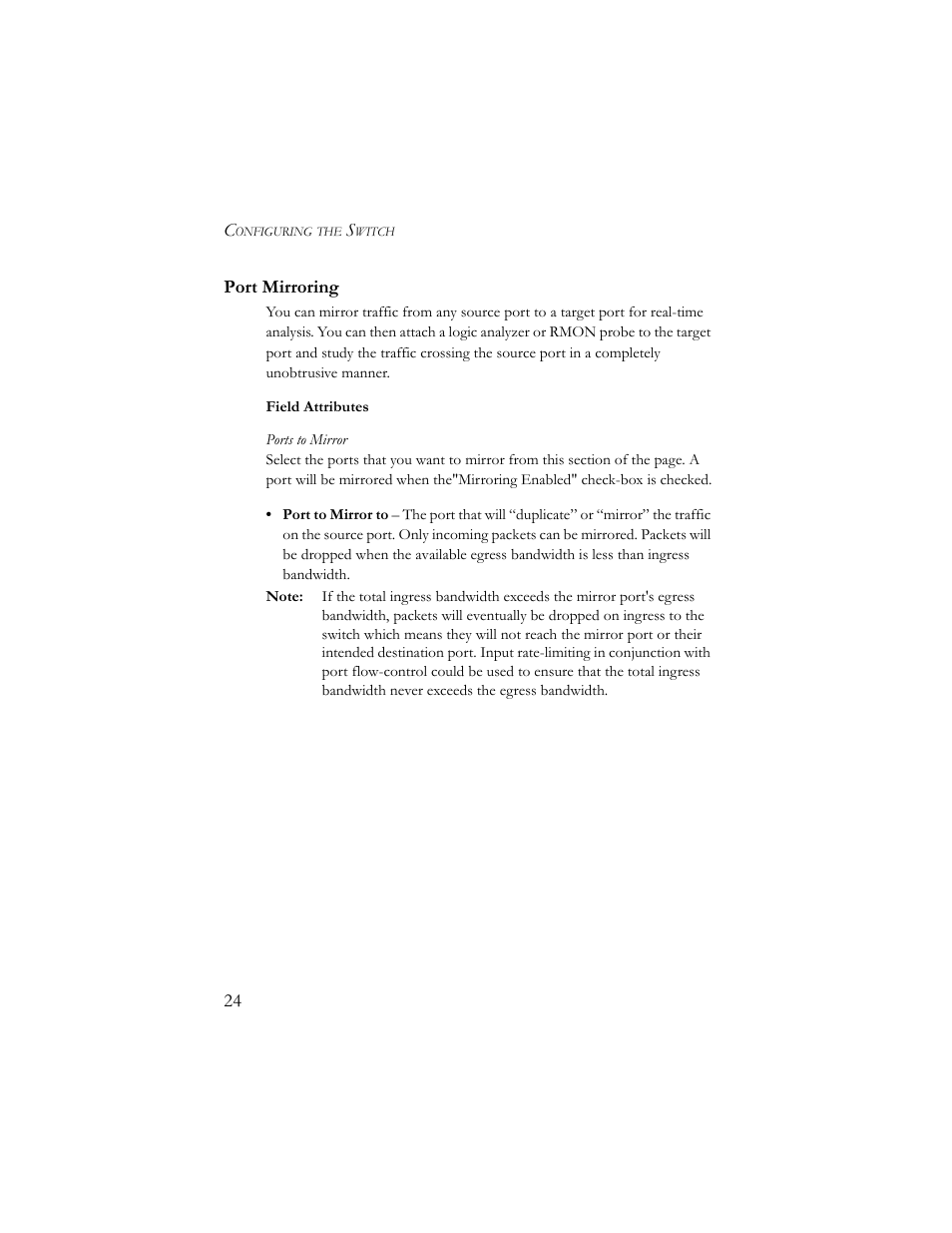 Port mirroring | SMC Networks SMCGS24-Smart User Manual | Page 40 / 56