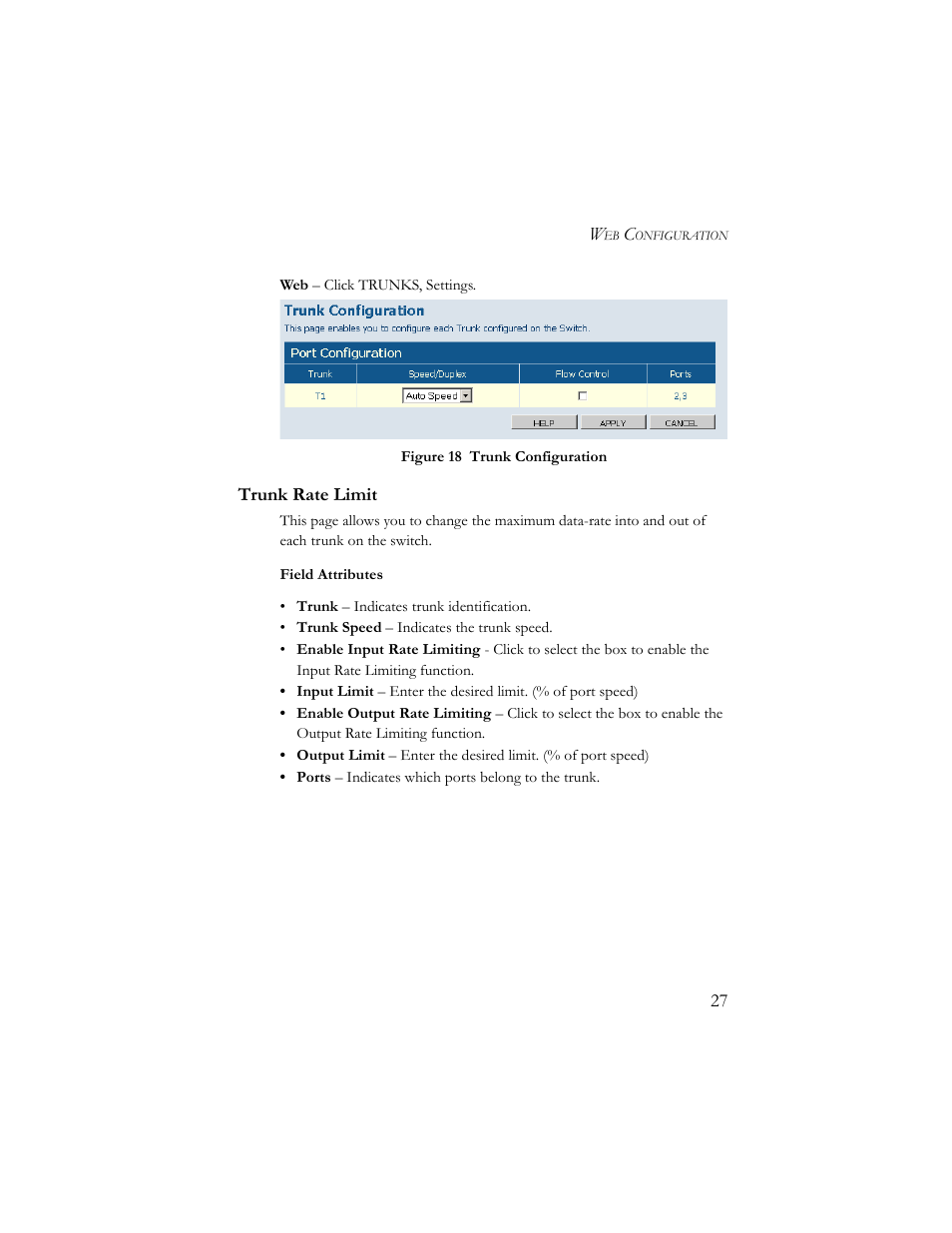 Trunk rate limit | SMC Networks SMCGS24-Smart User Manual | Page 43 / 56