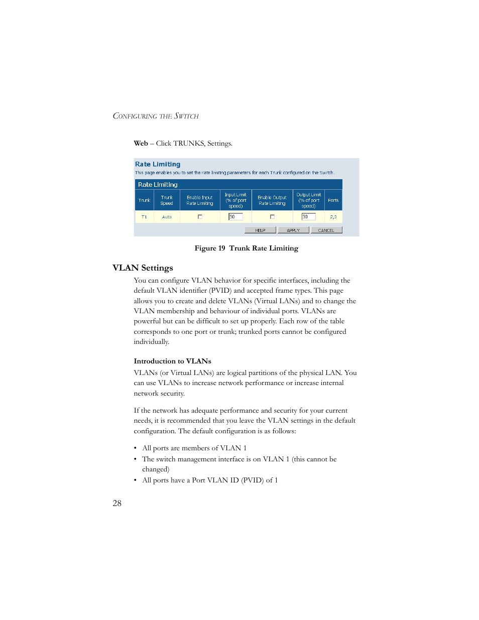 Vlan settings, Introduction to vlans | SMC Networks SMCGS24-Smart User Manual | Page 44 / 56