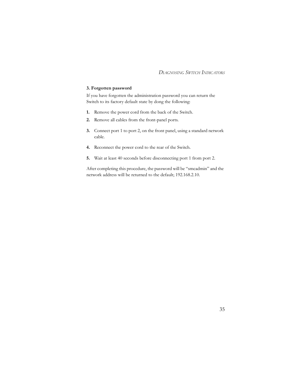 Forgotten password | SMC Networks SMCGS24-Smart User Manual | Page 51 / 56