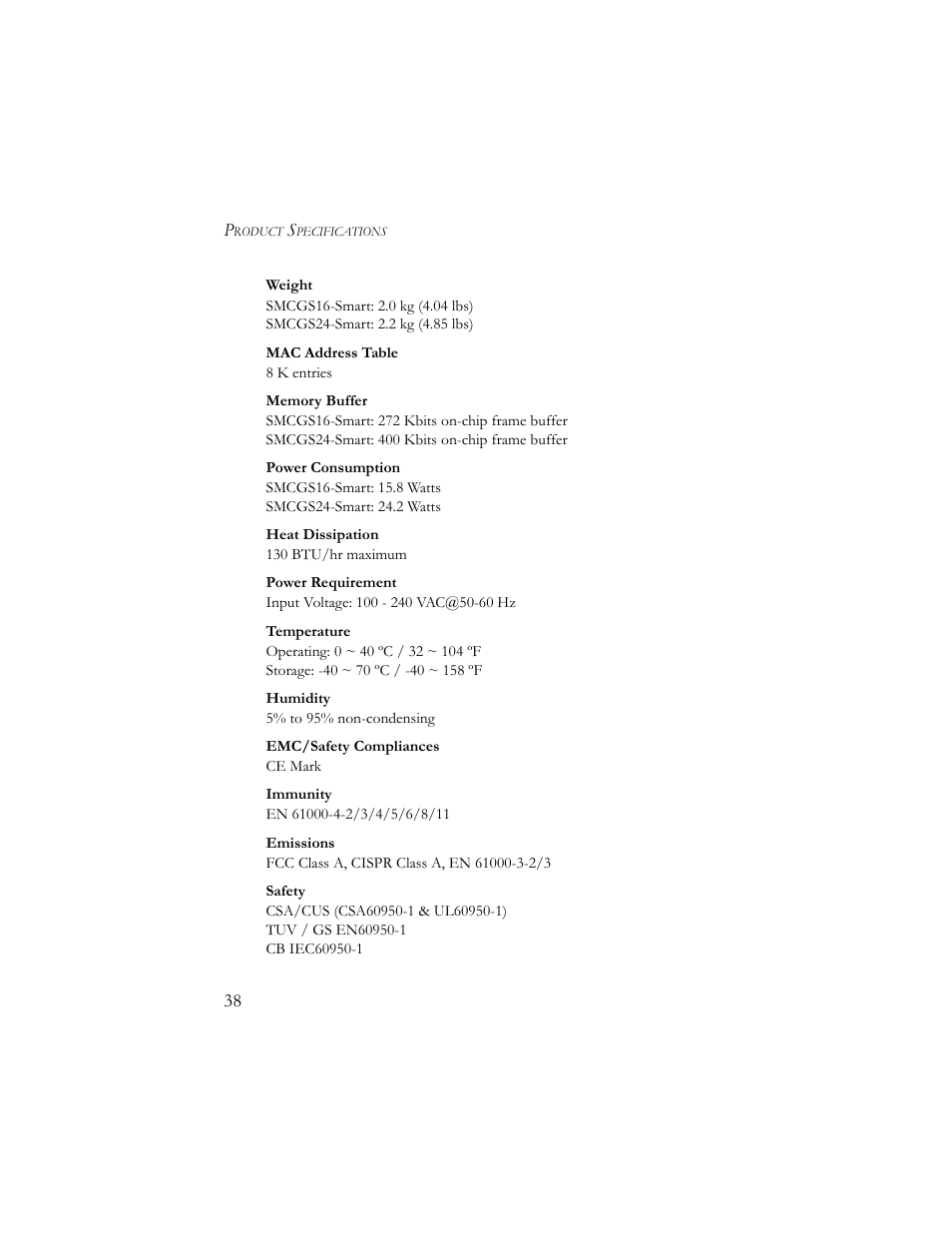 SMC Networks SMCGS24-Smart User Manual | Page 54 / 56