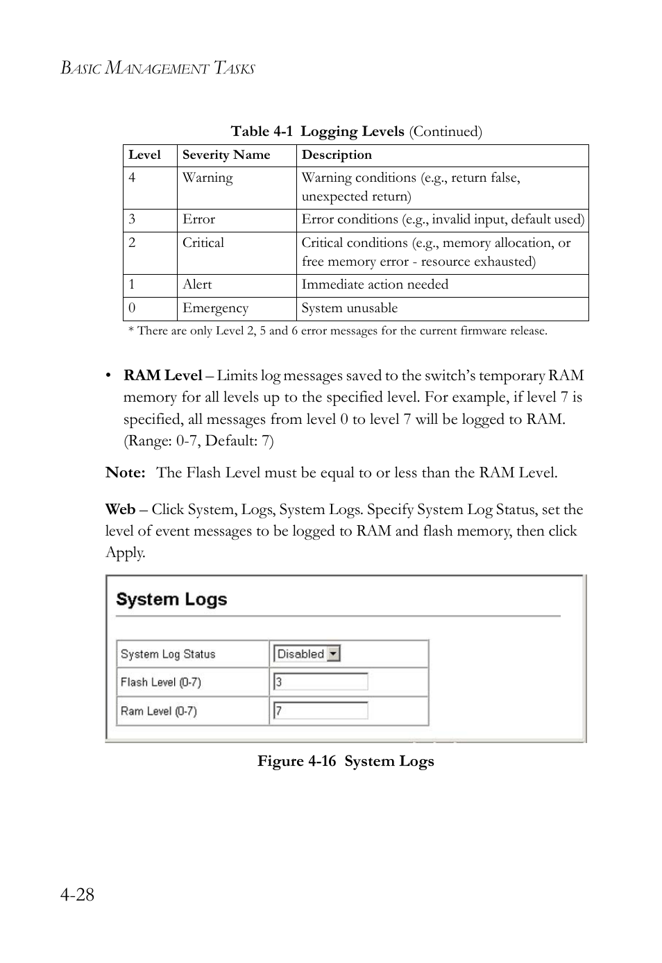 Figure 4-16 system logs -28 | SMC Networks SMC TigerAccess SMC7824M/FSW User Manual | Page 102 / 748