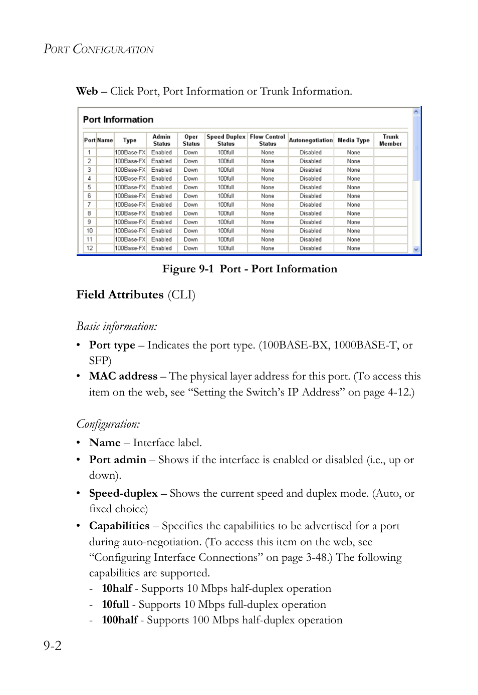 Figure 9-1, Port - port information -2 | SMC Networks SMC TigerAccess SMC7824M/FSW User Manual | Page 192 / 748