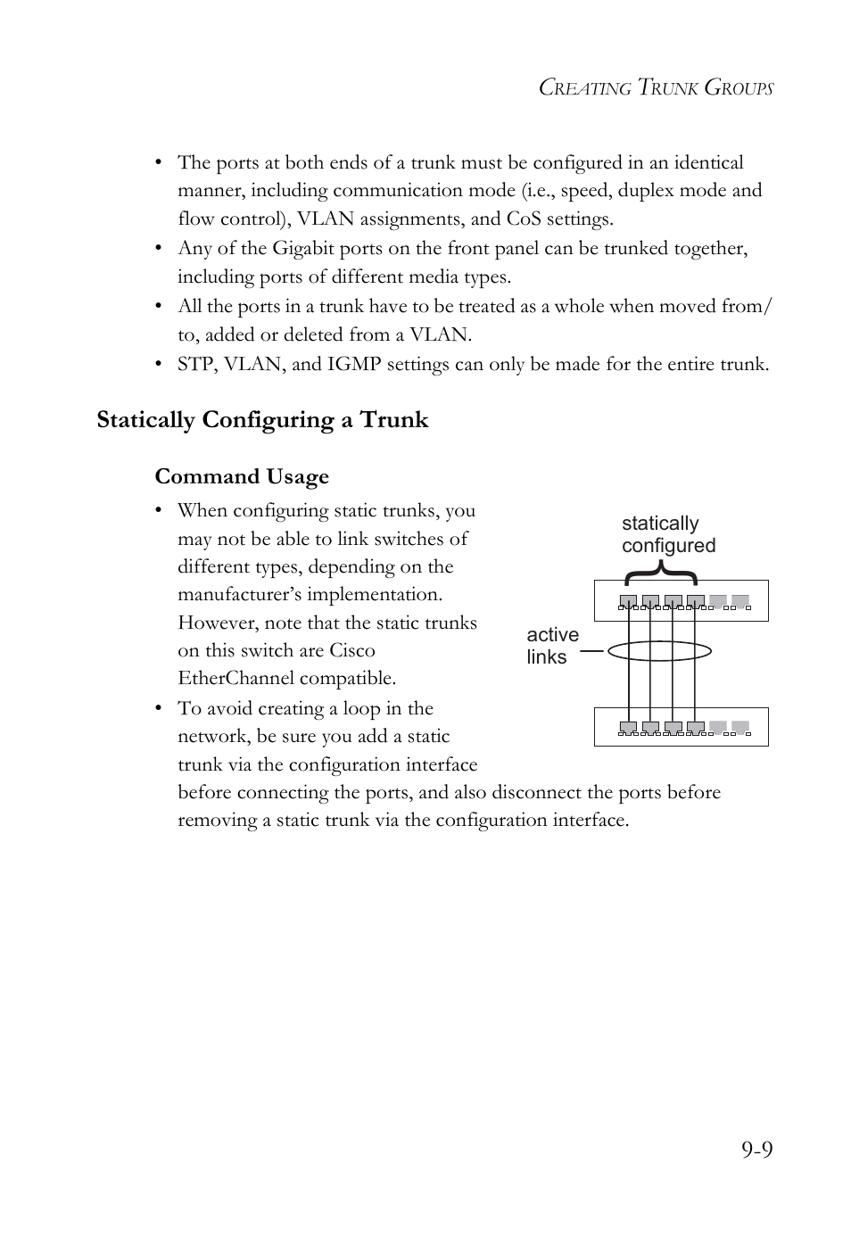 Statically configuring a trunk, Statically configuring a trunk -9 | SMC Networks SMC TigerAccess SMC7824M/FSW User Manual | Page 199 / 748