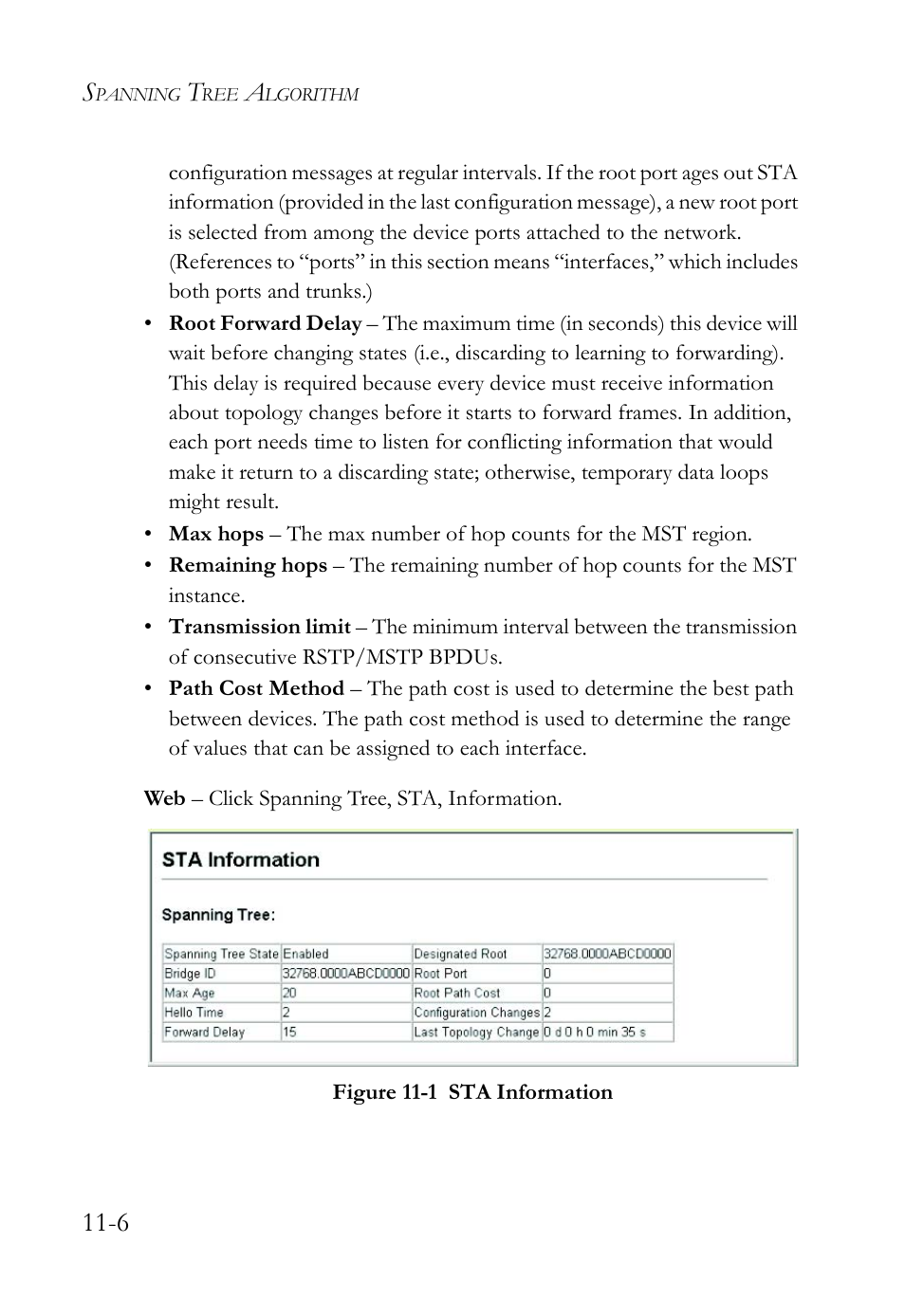 Figure 11-1 sta information -6 | SMC Networks SMC TigerAccess SMC7824M/FSW User Manual | Page 236 / 748
