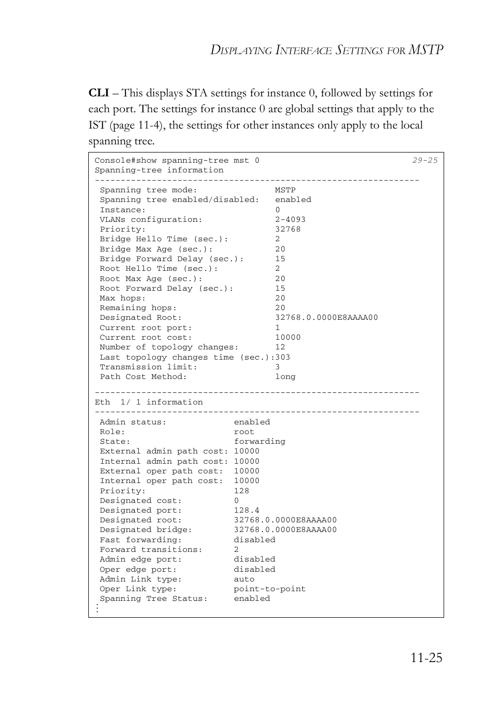 Mstp 11-25 | SMC Networks SMC TigerAccess SMC7824M/FSW User Manual | Page 255 / 748
