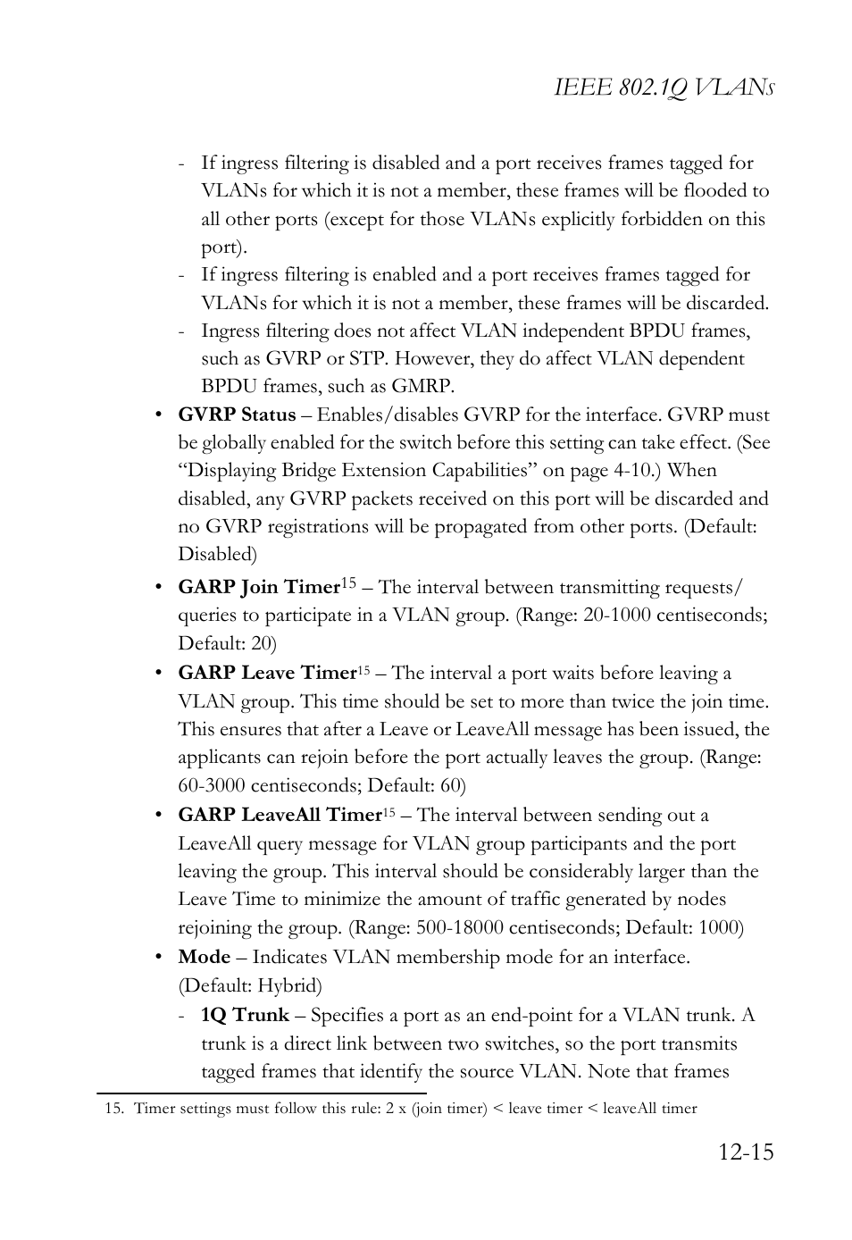 Ieee 802.1q vlan | SMC Networks SMC TigerAccess SMC7824M/FSW User Manual | Page 273 / 748