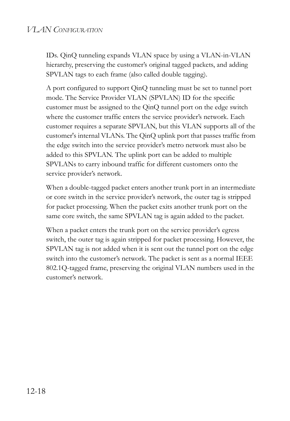 Vlan c | SMC Networks SMC TigerAccess SMC7824M/FSW User Manual | Page 276 / 748