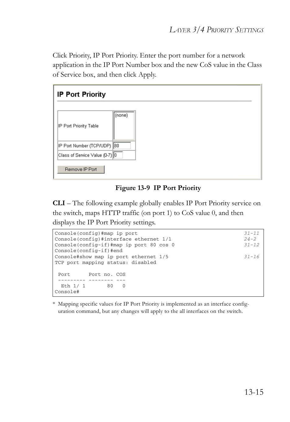 Figure 13-9 ip port priority -15, 3/4 p | SMC Networks SMC TigerAccess SMC7824M/FSW User Manual | Page 303 / 748