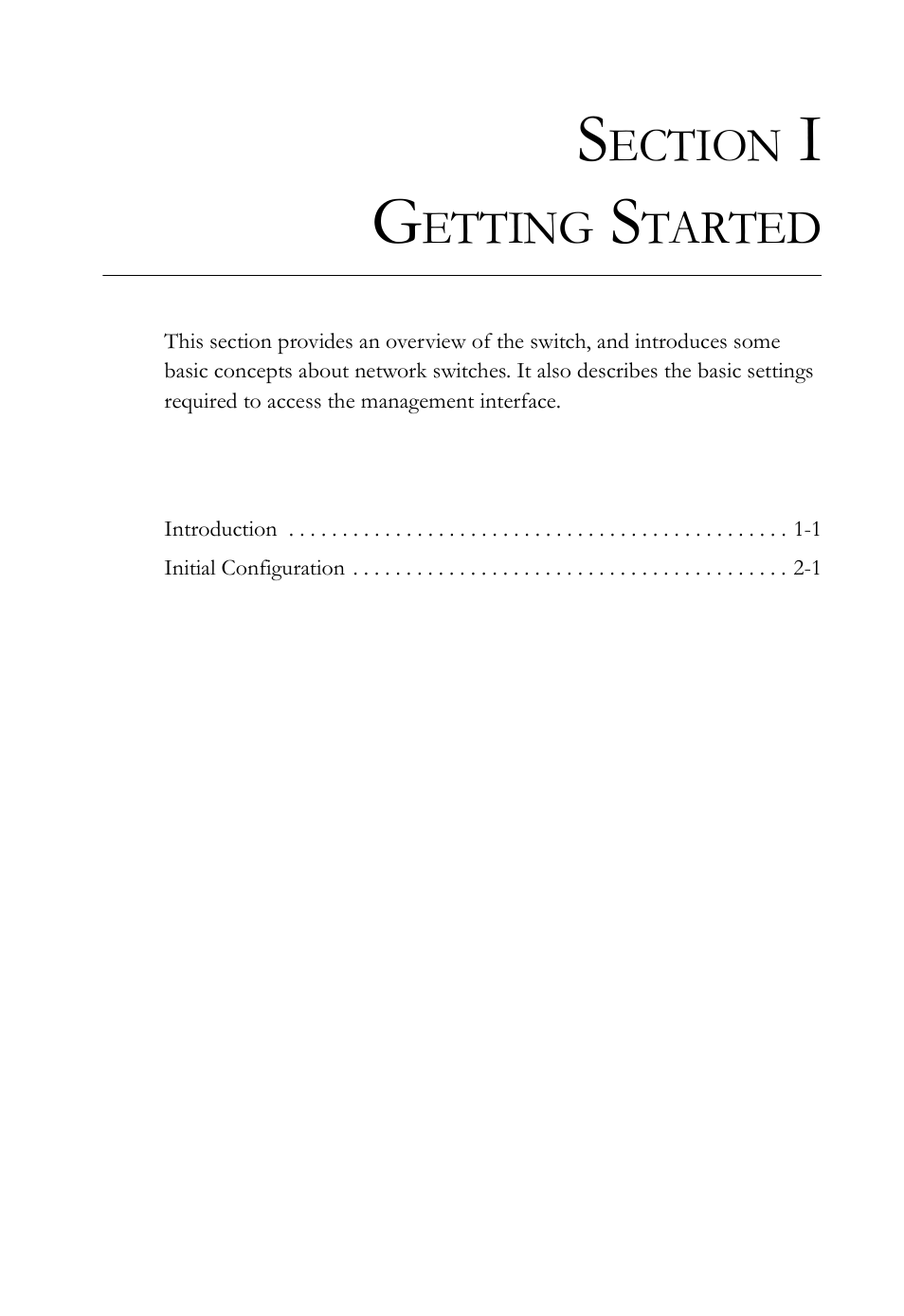 Section i getting started | SMC Networks SMC TigerAccess SMC7824M/FSW User Manual | Page 33 / 748