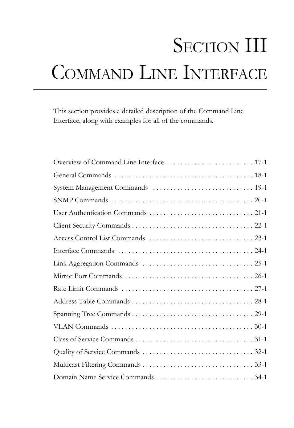 Section iii command line interface, Iii c, Ection | Ommand, Nterface | SMC Networks SMC TigerAccess SMC7824M/FSW User Manual | Page 347 / 748