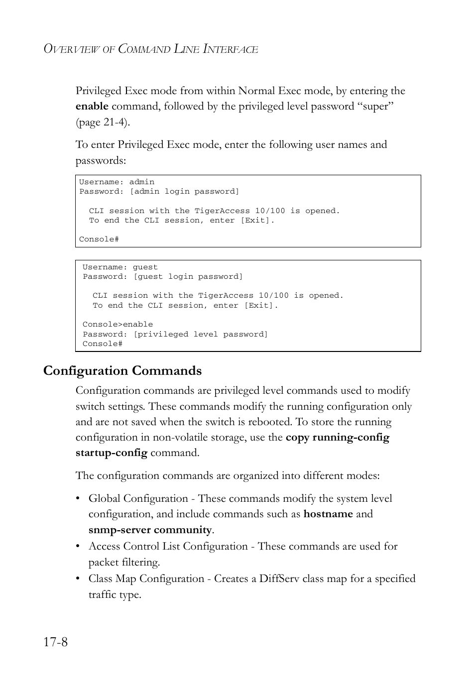 Configuration commands, Configuration commands -8 | SMC Networks SMC TigerAccess SMC7824M/FSW User Manual | Page 356 / 748