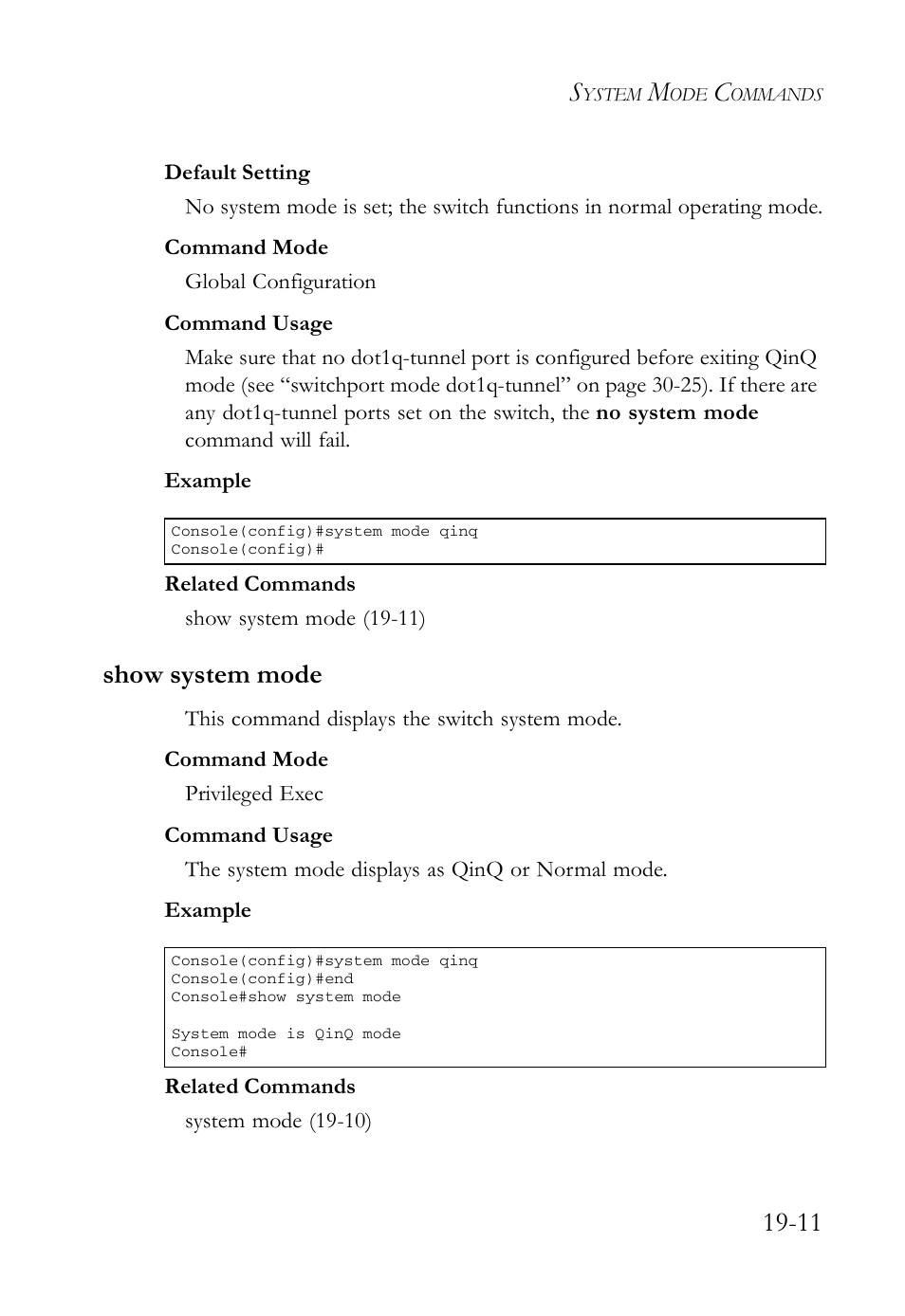 Show system mode, Show system mode -11 | SMC Networks SMC TigerAccess SMC7824M/FSW User Manual | Page 381 / 748