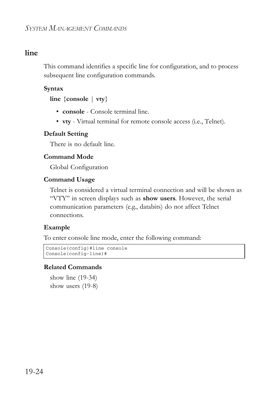 Line, Line -24, 24 line | SMC Networks SMC TigerAccess SMC7824M/FSW User Manual | Page 394 / 748