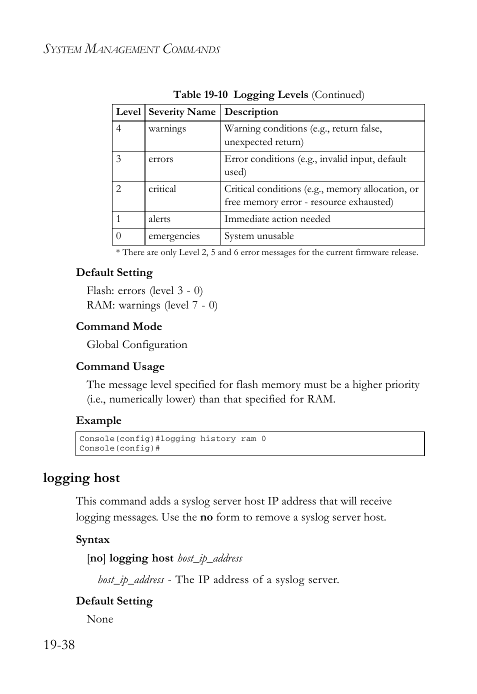 Logging host, Logging host -38 | SMC Networks SMC TigerAccess SMC7824M/FSW User Manual | Page 408 / 748