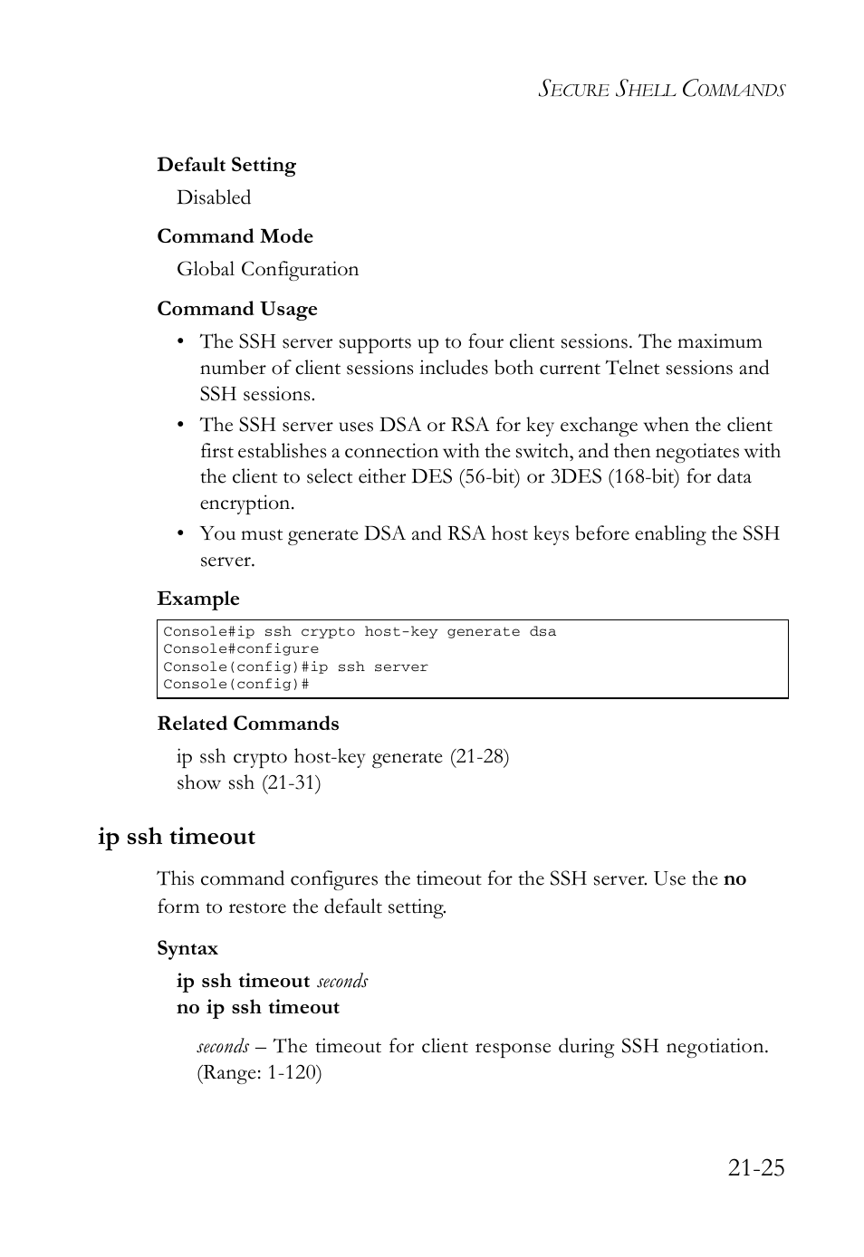 Ip ssh timeout, Ip ssh timeout -25 | SMC Networks SMC TigerAccess SMC7824M/FSW User Manual | Page 471 / 748