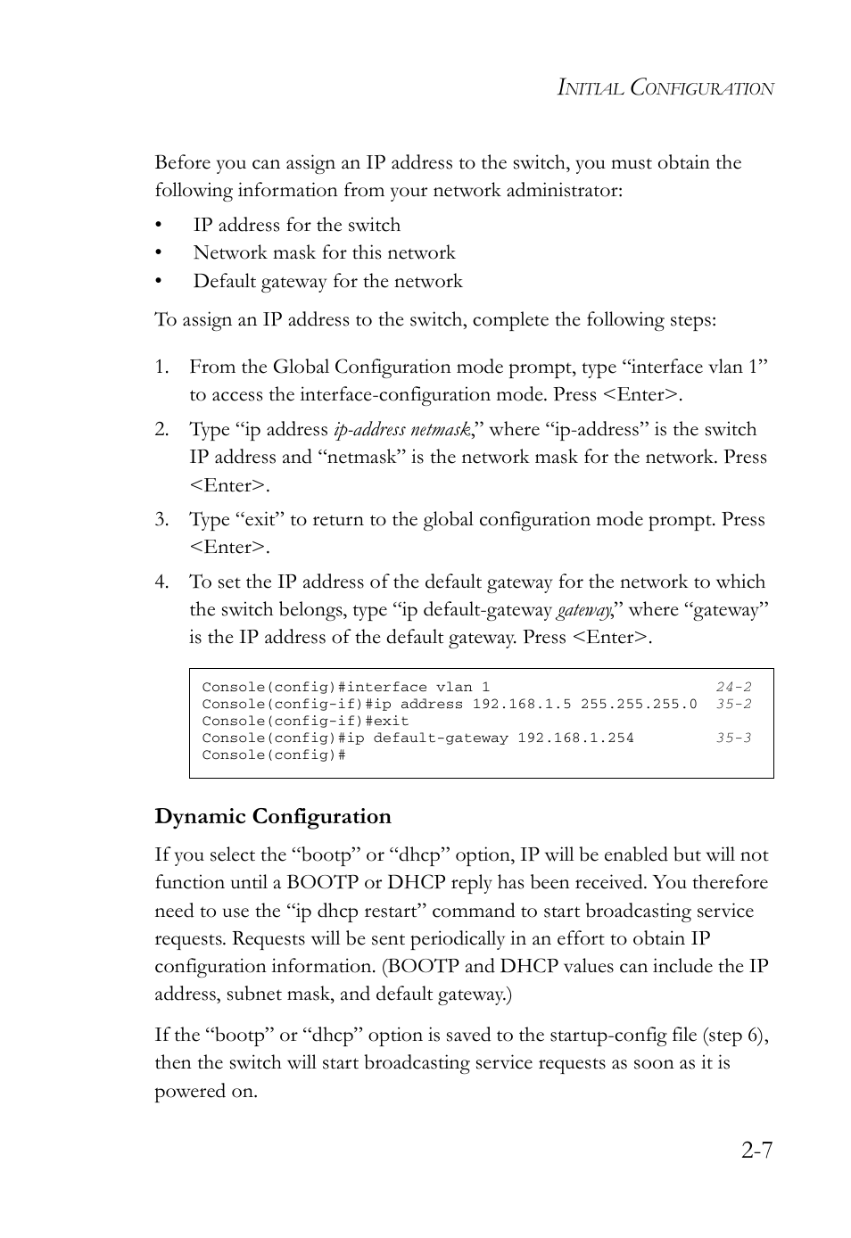 Dynamic configuration, Dynamic configuration -7 | SMC Networks SMC TigerAccess SMC7824M/FSW User Manual | Page 53 / 748