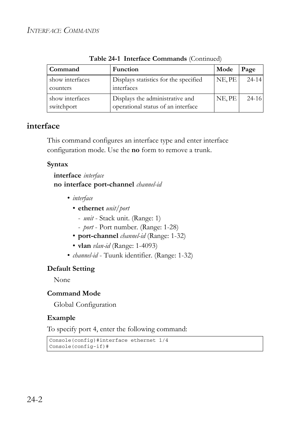 Interface, Interface -2, 2 interface | SMC Networks SMC TigerAccess SMC7824M/FSW User Manual | Page 542 / 748