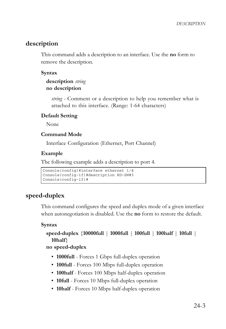 Description, Speed-duplex, Description -3 speed-duplex -3 | 3 description | SMC Networks SMC TigerAccess SMC7824M/FSW User Manual | Page 543 / 748